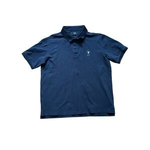 Eastside Golf Polo Shirt  Blue Solid Embroidered, Size Large
